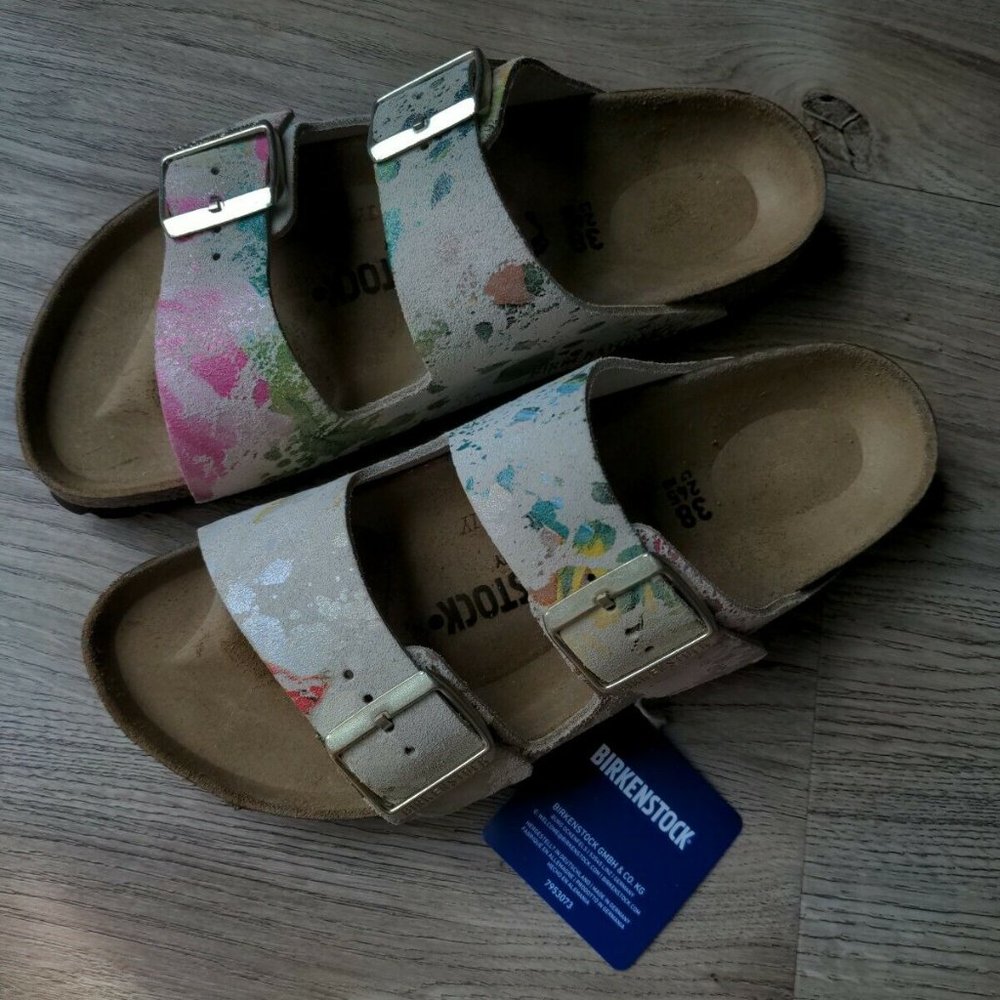 Birkenstock Arizona Flower Crush Suede Sandals - Picture 5 of 12